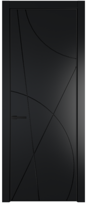 Фото двери Профильдорс (Profildors) 4PA цвет - Блэк стекло -  профиль - Черный матовый RAL9005 вставка -