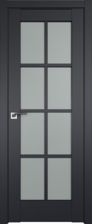 Фото двери Профильдорс (Profildors) 101U цвет - Чёрный Seidenmatt стекло - Матовое