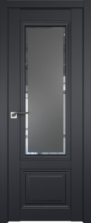 Фото двери Профильдорс (Profildors) 2.103U цвет - Чёрный Seidenmatt стекло - Square графит