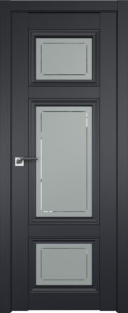 Фото двери Профильдорс (Profildors) 2.105U цвет - Чёрный Seidenmatt стекло - Гравировка 4