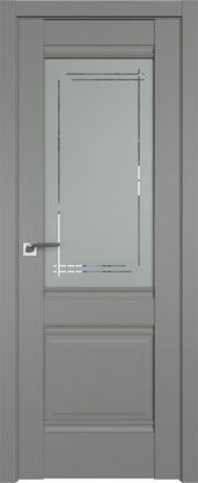 Фото двери Профильдорс (Profildors) 2U цвет - Грей стекло - Мадрид