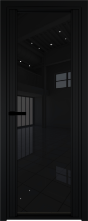 Фото двери Профильдорс (Profildors) AGP 2 стекло Черный триплекс профиль Черный матовый RAL9005